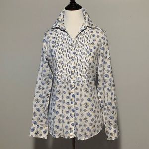 Gap button down floral tuxedo shirt.